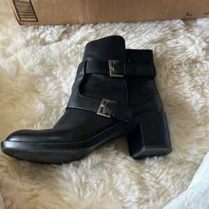 Nine West Lorena' Buckle Mid Boot Biker Booties 10